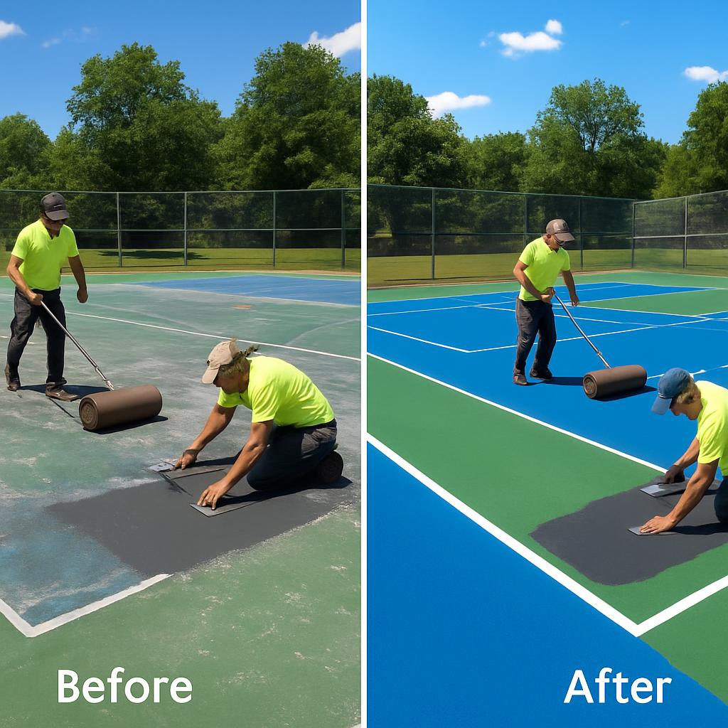 Resurfacing before and after