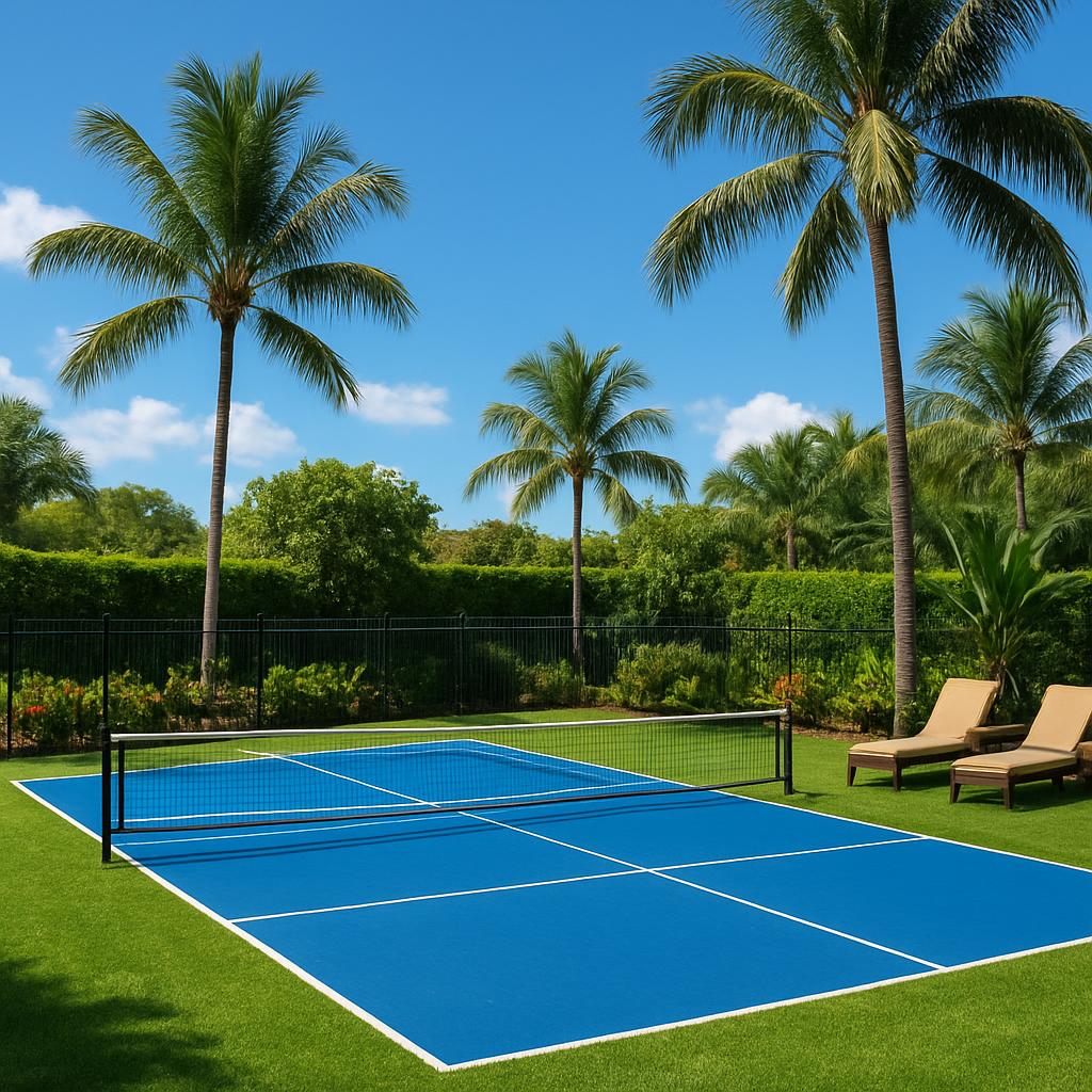 Newly built pickleball court in Florida